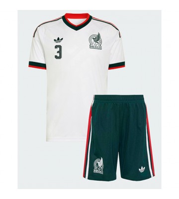 Mexico Cesar Montes #3 Udebanetrøje Børn VM 2026 Kortærmet (+ Korte bukser)